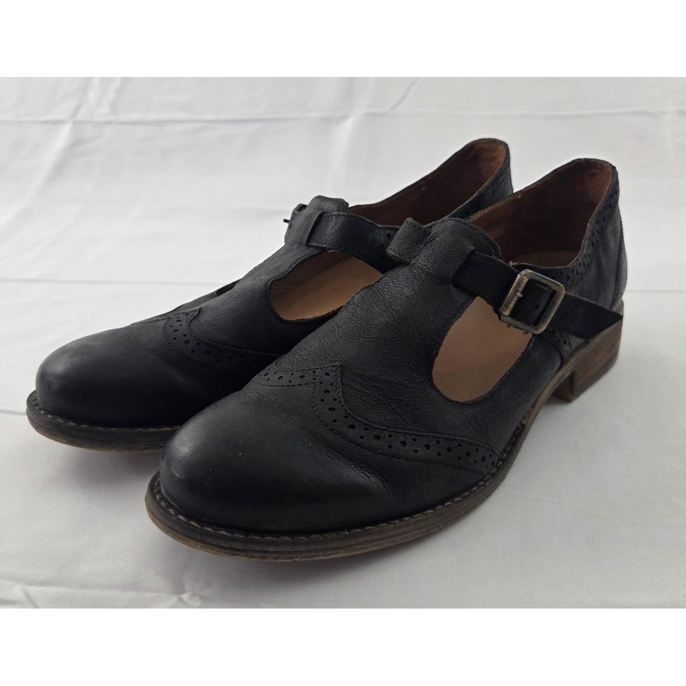 Josef Seibel Mary Jane Shoes Womens 40 US 9.5 Black Leather Dark Academia